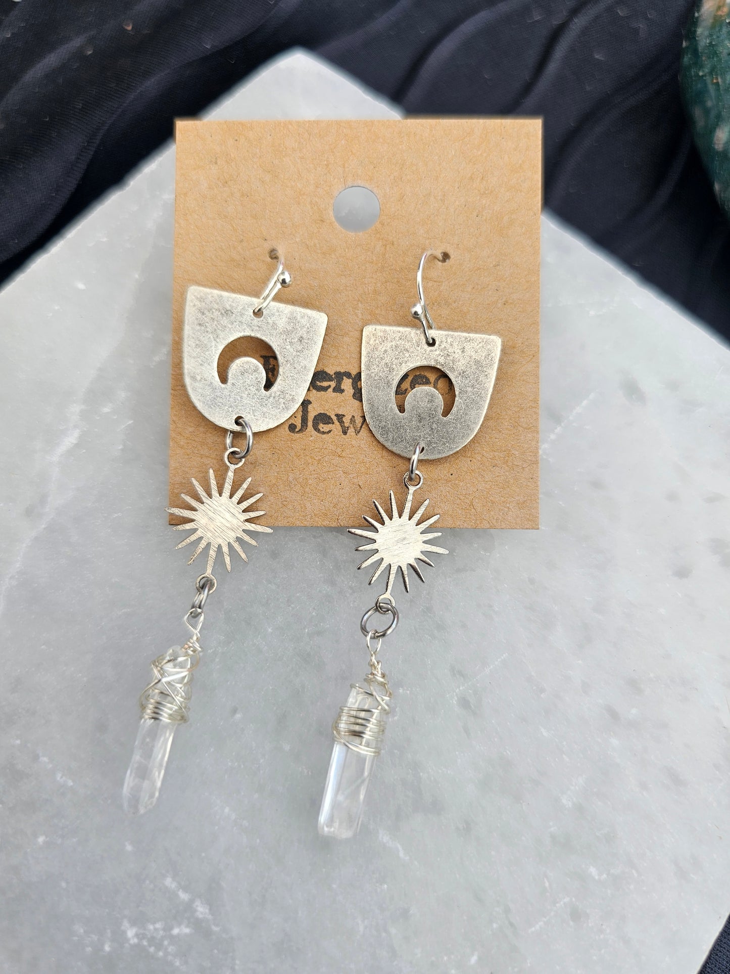 Starburst Quartz Earrings