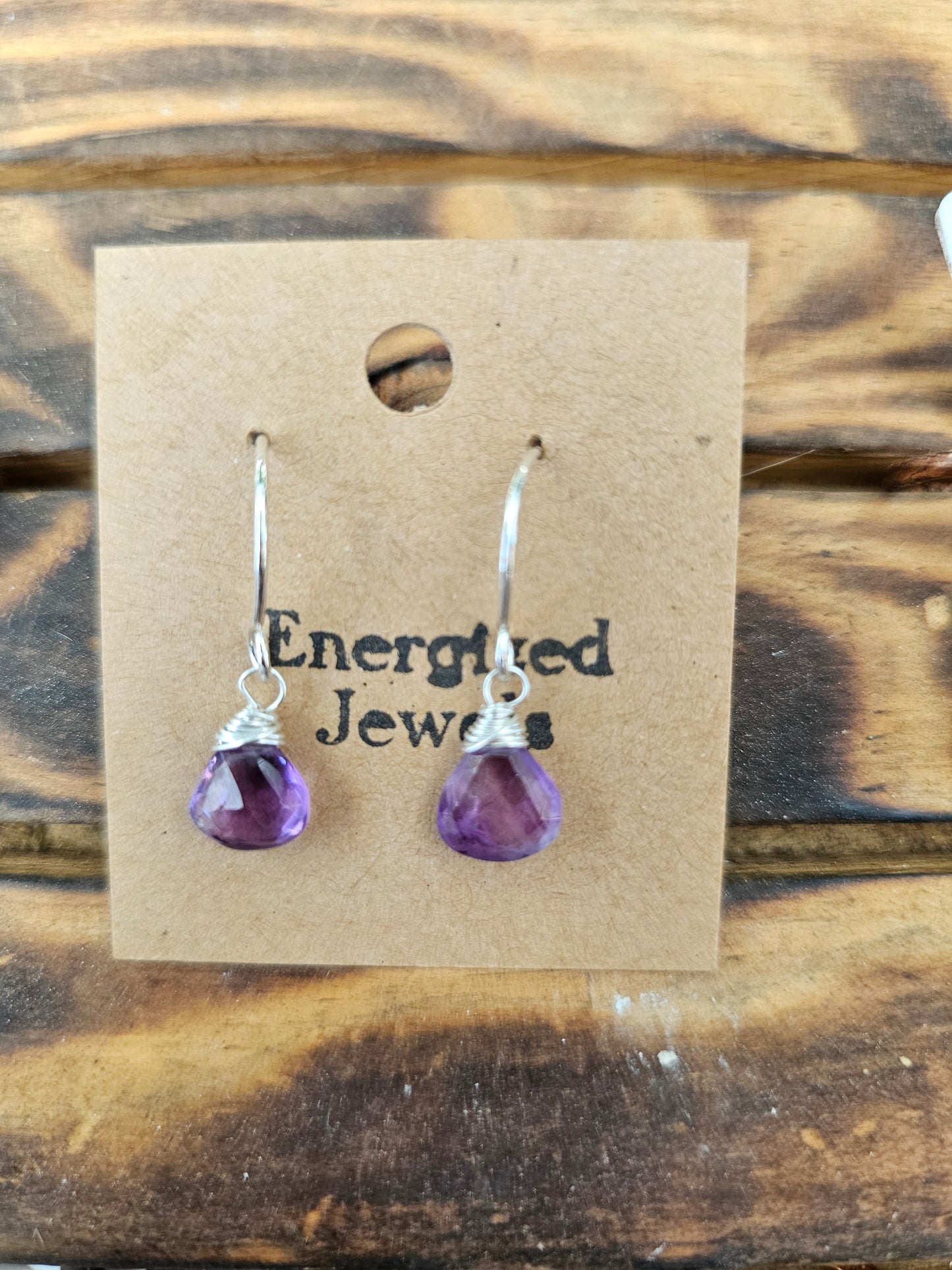 Amethyst Sterling Silver Dangle Earrings