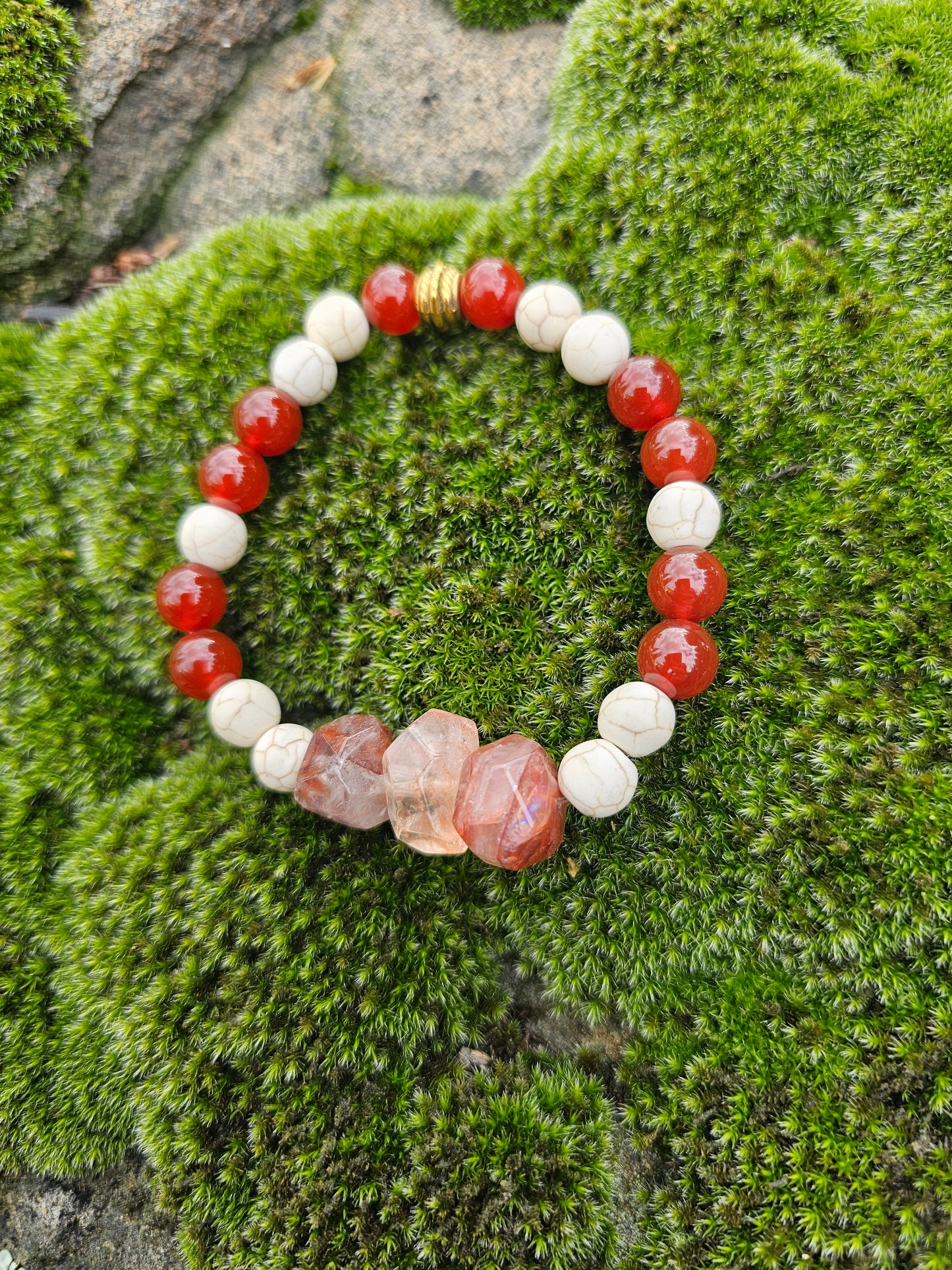 Red Carnelian Fire Quartz Bracelet
