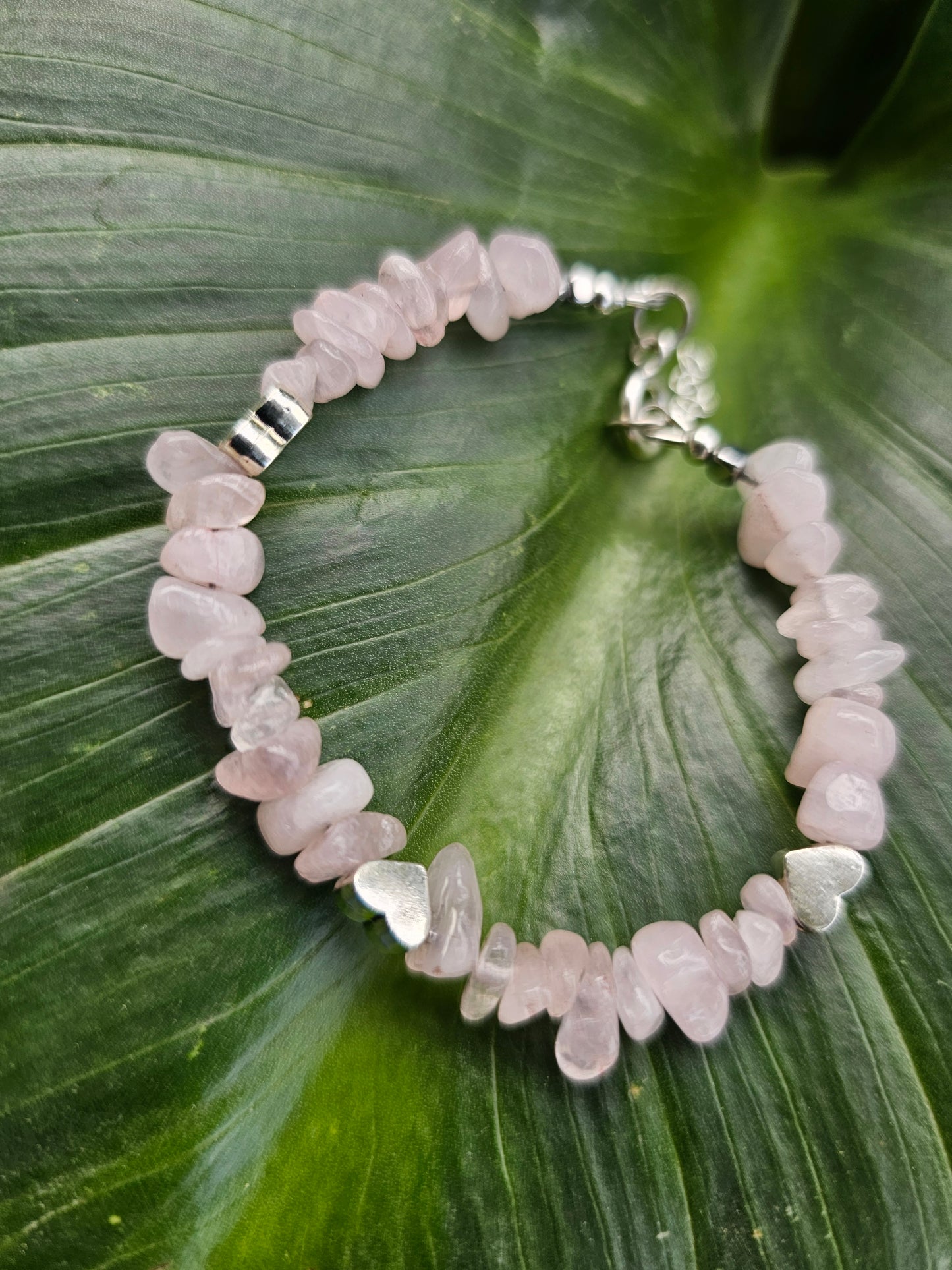 Rose Quartz Sterling Bracelet