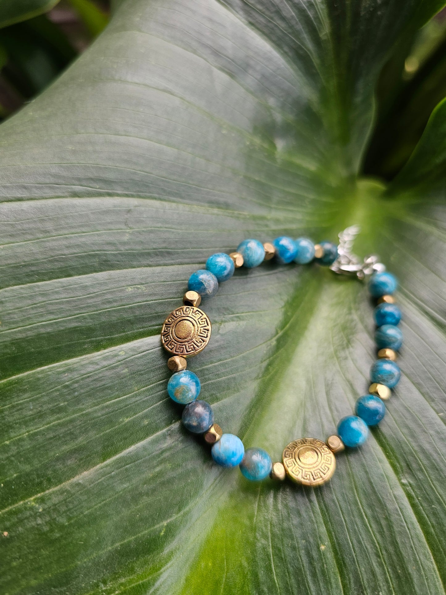 Blue Apatite Sterling Silver Bracelet