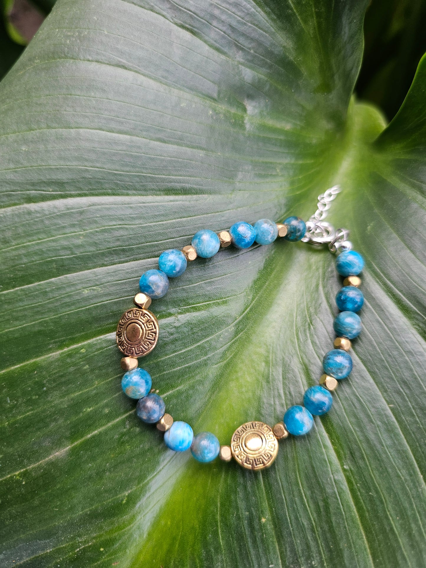 Blue Apatite Sterling Silver Bracelet