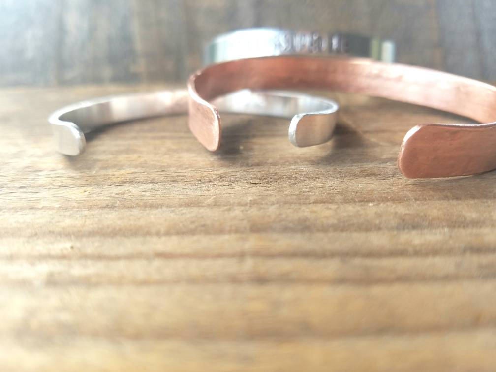 Grateful Dead Love Will See You Through Bracelet | Mom and Me Bracelet Set | Dad and Me Set | Hand stamped Copper Musical Lyric Bracelet Set