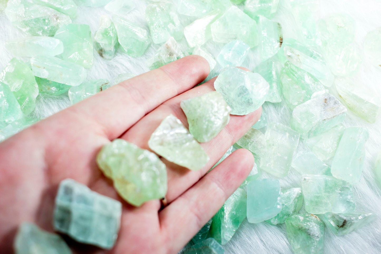 Green Calcite Natural Rough Stones | Raw Mexican Calcite | Natural Rough Healing Stones | Green Stones | Metaphysical Healing