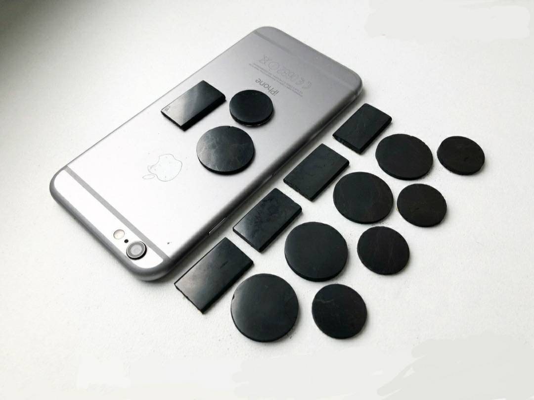 Shungite Cell Phone EMF Protection - Purification - Detoxification - EMF Sticker Plates - healing crystals