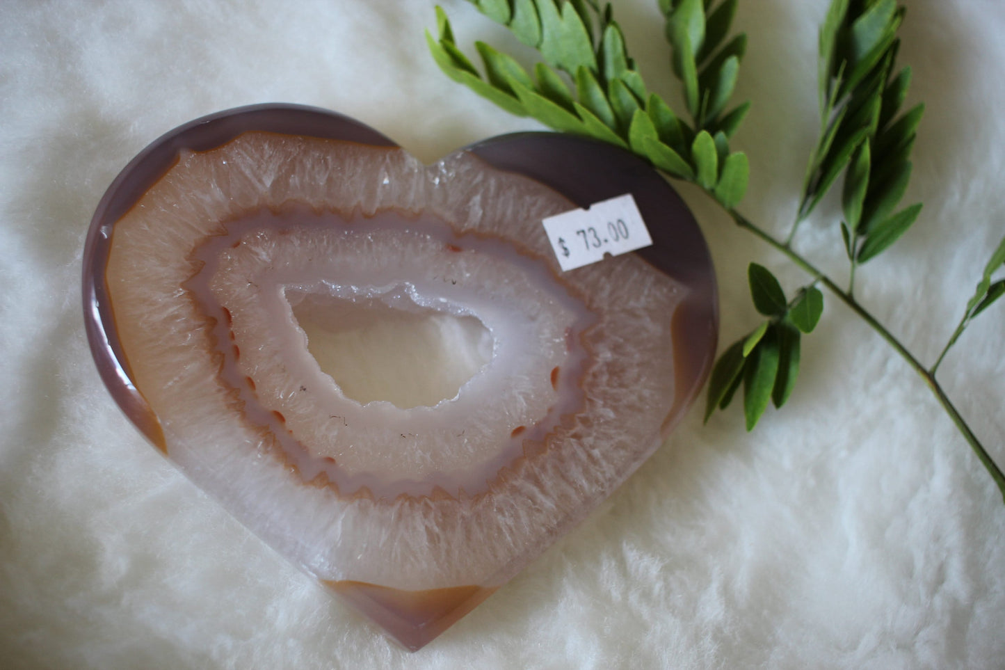 Large Crystal HEART | Druzy Heart | Master Healer Agate Crystal | Crystal Carved Polished Crystal Healing - Energized Crystals