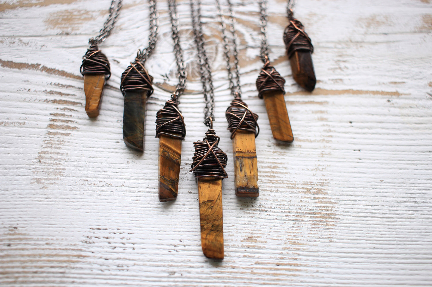 Tigers Eye Necklace |  Tigers Eye Pendant- Polished Crystal Necklace- Gemstone Jewelry - Healing Crystal - Boho Jewelry