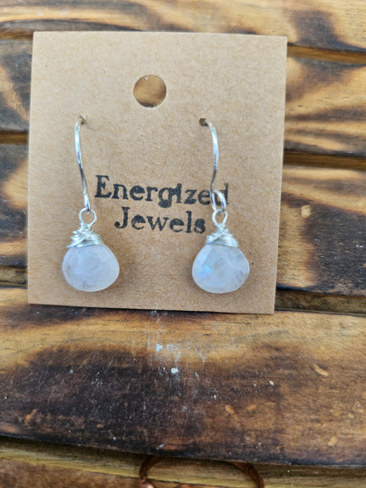 Moonstone Sterling Silver Dangle Earrings