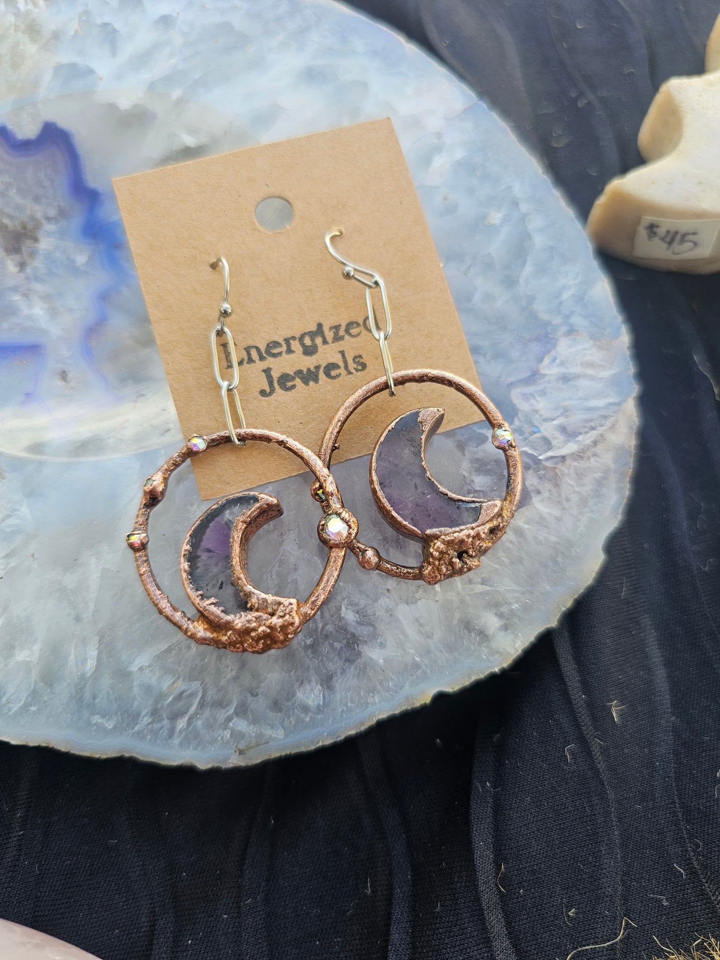 Amethyst Moon Earrings