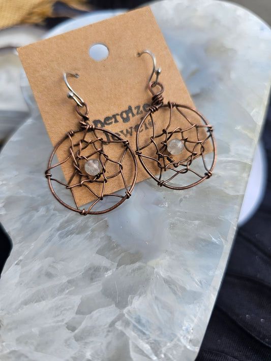 Quartz Dreamcatcher Earrings