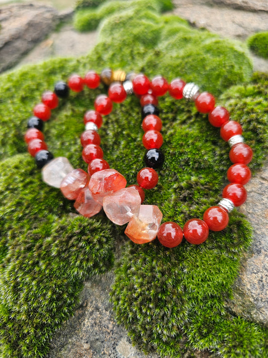 Red Carnelian Fire Quartz Bracelet