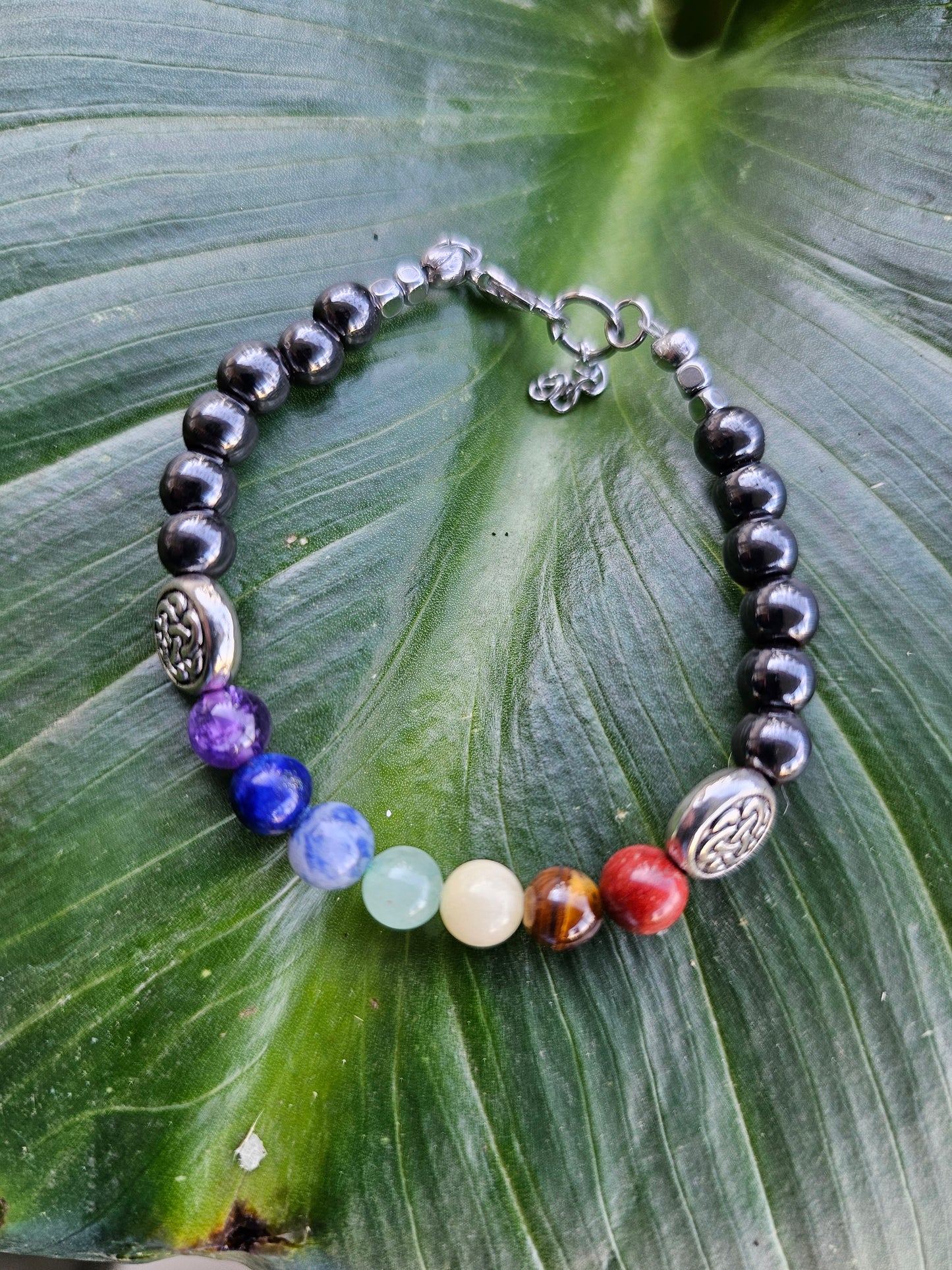 Celtic Chakra Hematite Bracelet