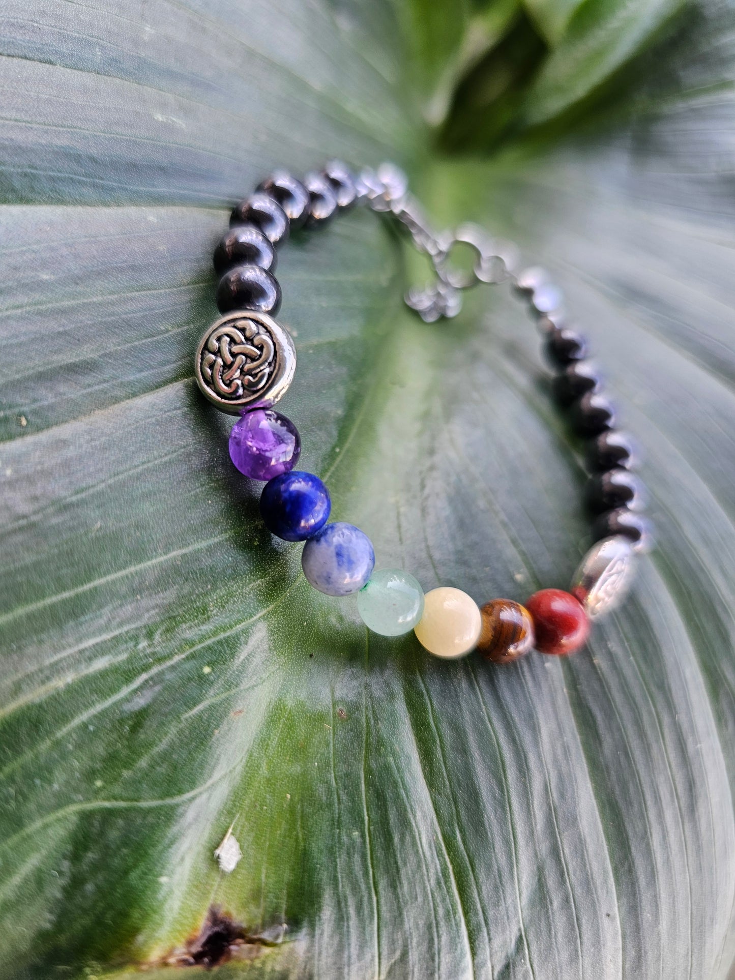 Celtic Chakra Hematite Bracelet