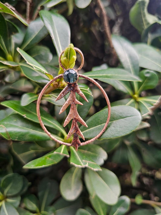 Moss Agate Leaf Necklace