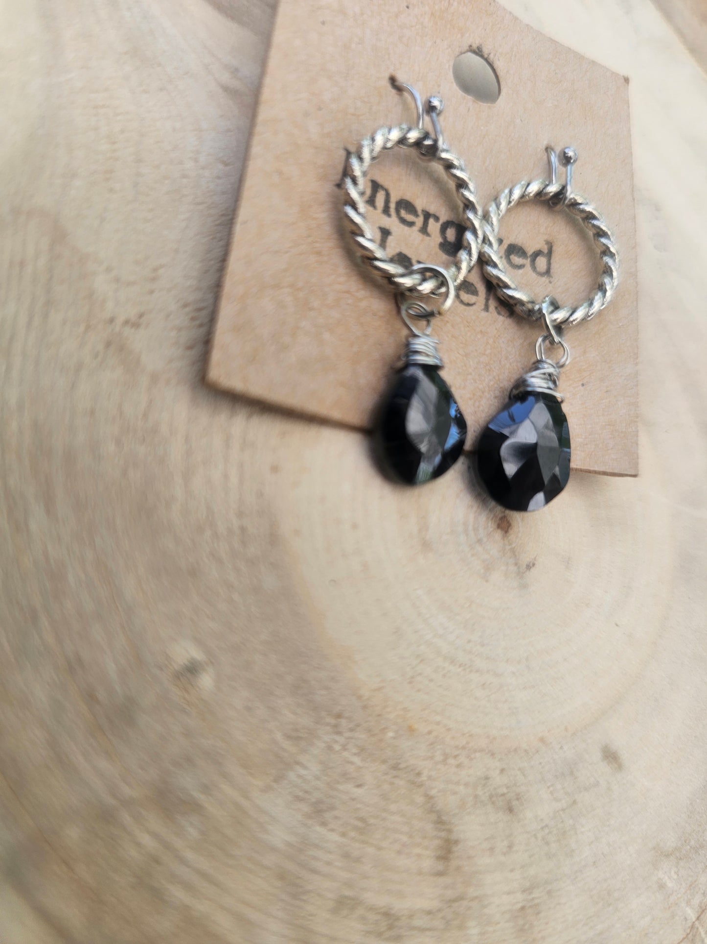 Spinel Hoop Earrings