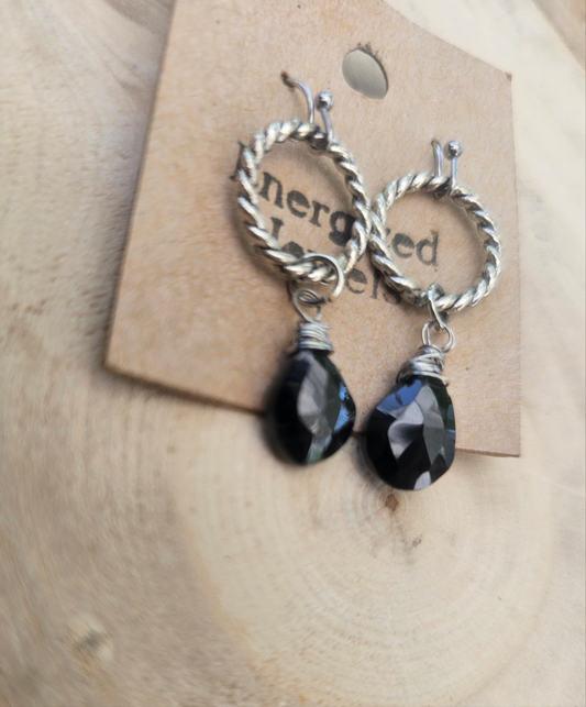 Spinel Hoop Earrings