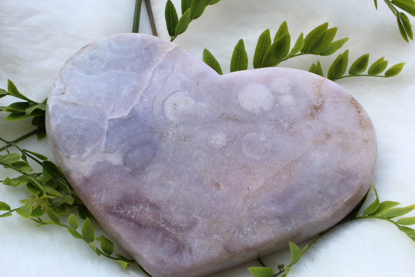 Lavender Heart Crystal - Pink Amethyst Heart - Quartz Crystal Heart Shaped Crystals - Heart Shaped Stones