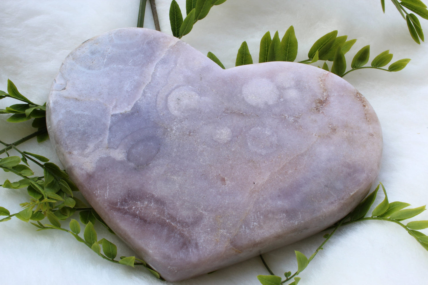 Lavender Heart Crystal - Pink Amethyst Heart - Quartz Crystal Heart Shaped Crystals - Heart Shaped Stones