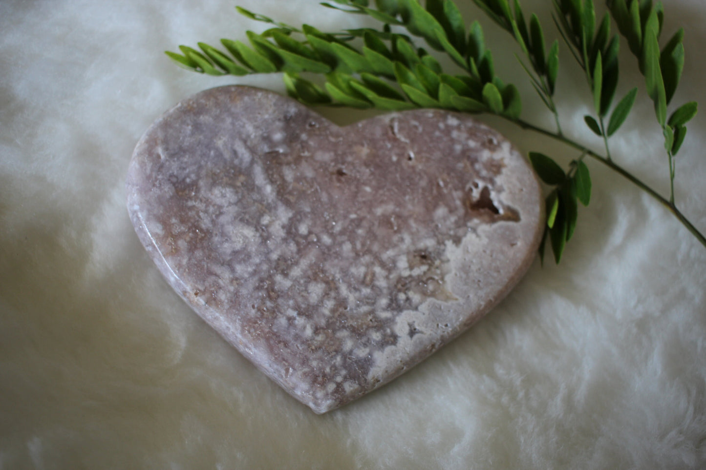 Large Lavender Heart | PINK AMETHYST | Pink Druzy Heart Decor | Crystal Healing | Yoga - Meditation