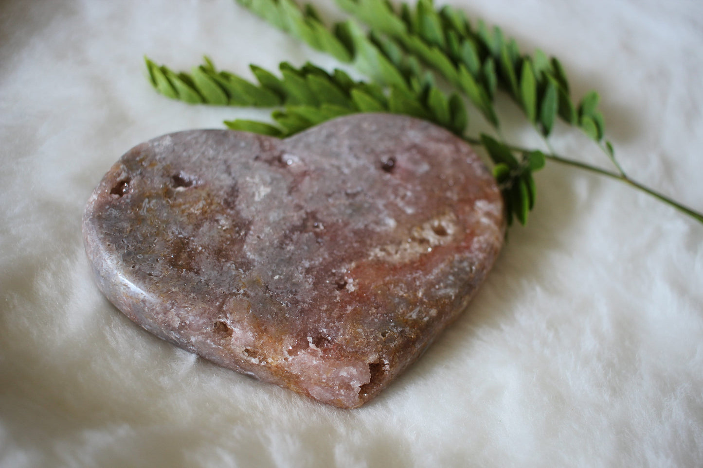 Extra Large Crystal Heart | Pink Amethyst Druzy Heart | Energized Crystals