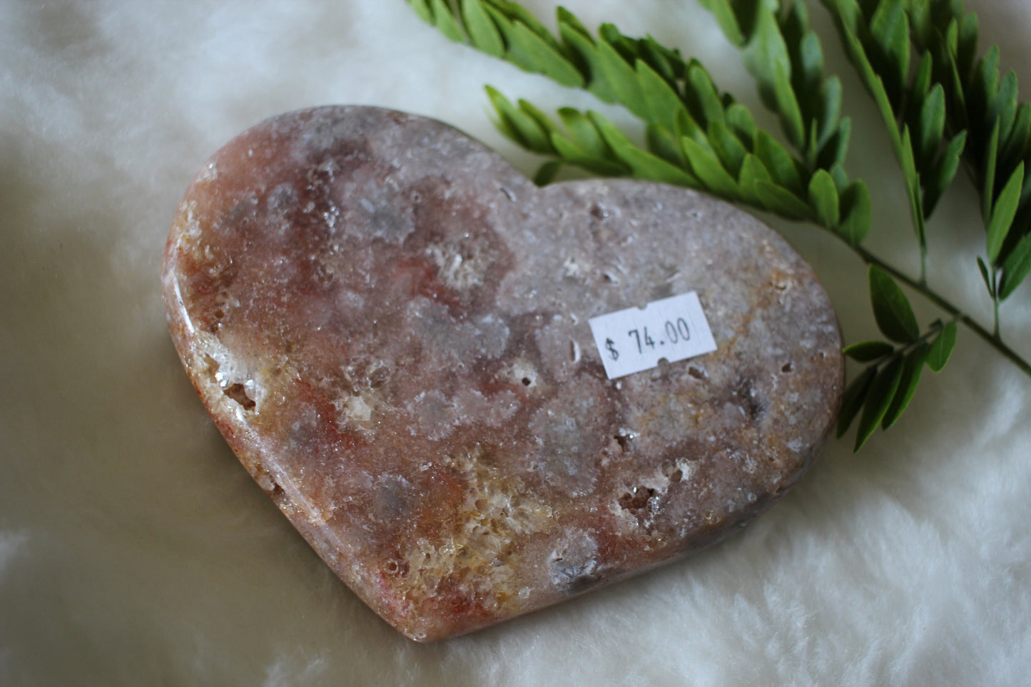 Extra Large Crystal Heart | Pink Amethyst Druzy Heart | Energized Crystals