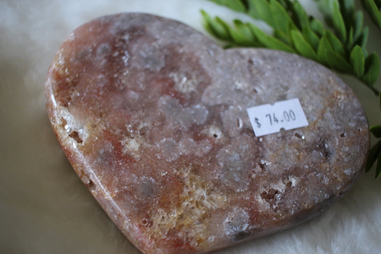 Extra Large Crystal Heart | Pink Amethyst Druzy Heart | Energized Crystals