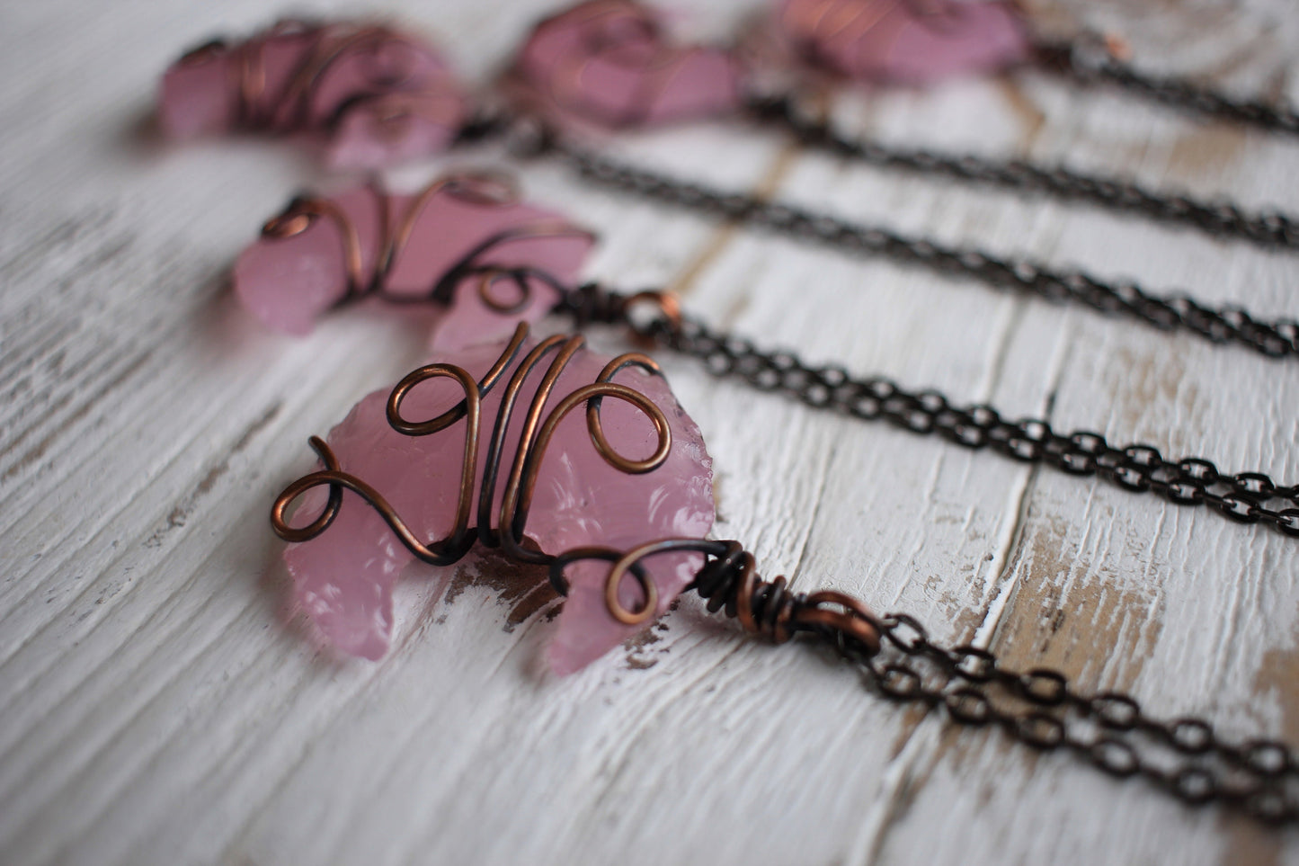 ROSE QUARTZ MOON Necklace | Pink Moon Necklace | Crescent Moon Necklace | Handmade Moon Necklace