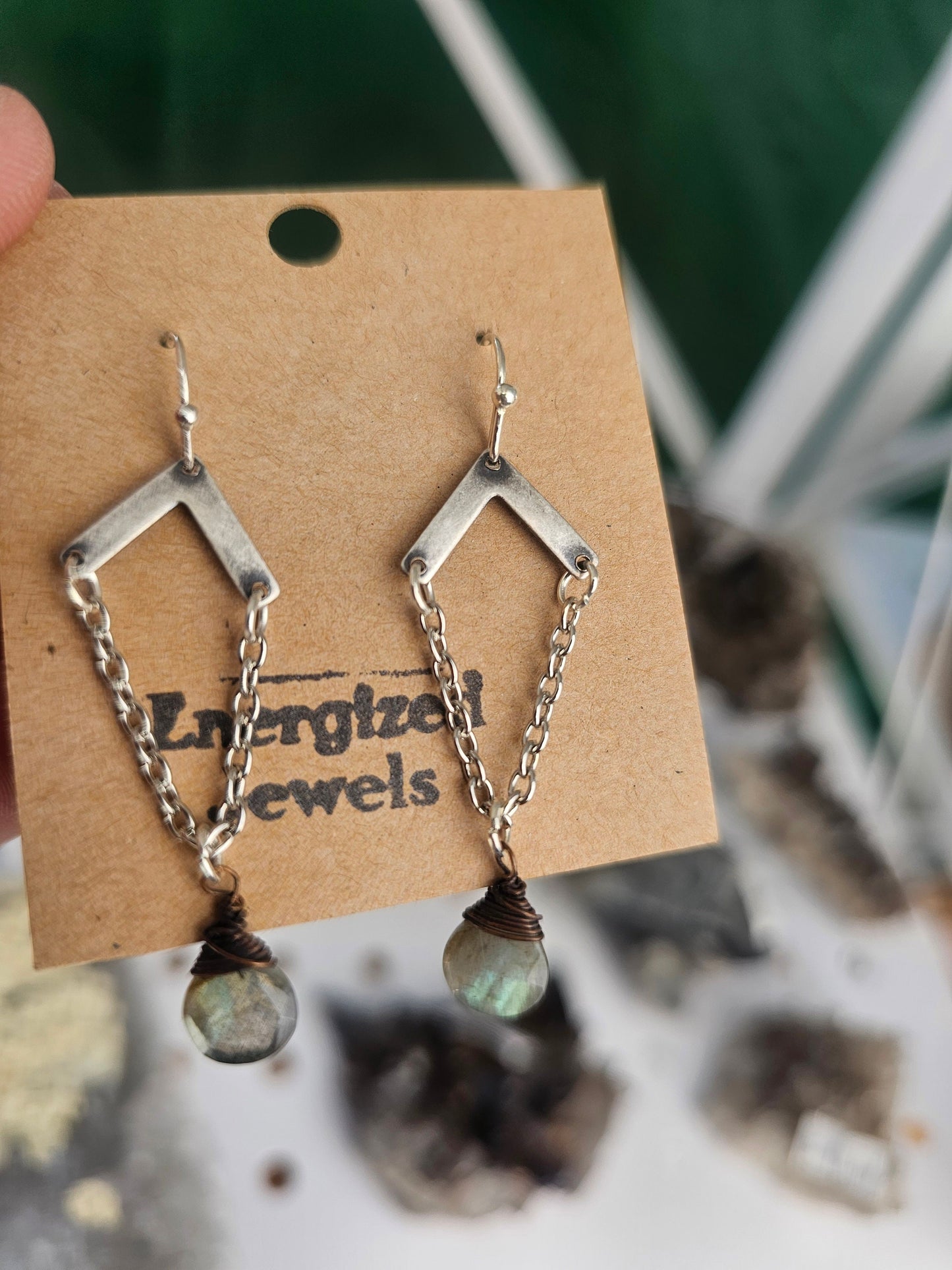 Silver Crystal Earrings | Labradorite Goddess Earrings |  Silver Earrings | Crystal Earrings | Blue Gemstone Earrings